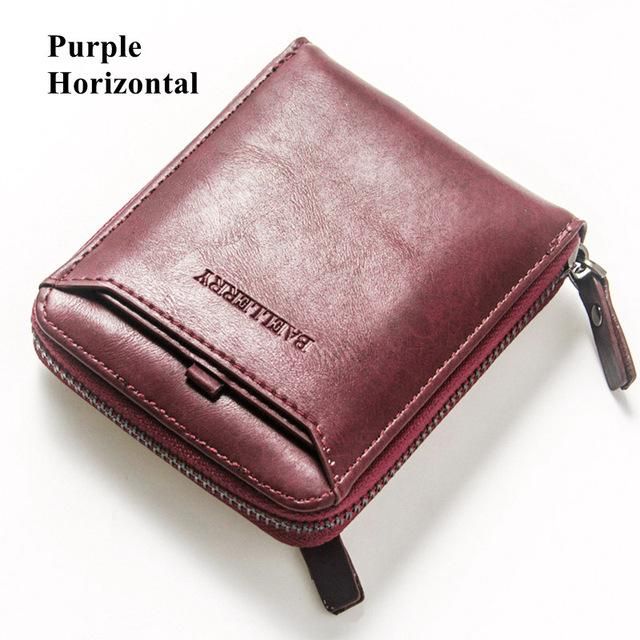 Baellerry Fashion Men Wallets High Quality Short Pu Leather Purse Vintage Zipper Bag Wallet Card Holder Male Wallet