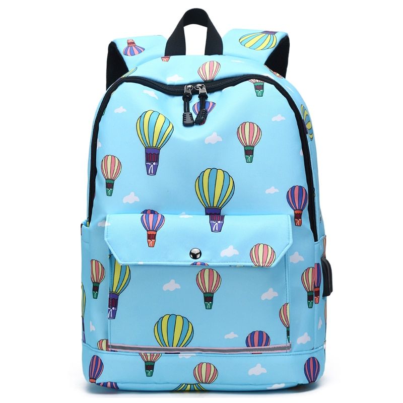 USB Charging Reflective School Bags for Teenage Girls Waterproof High School Backpack Women Student Book Bag Travel Backpacks