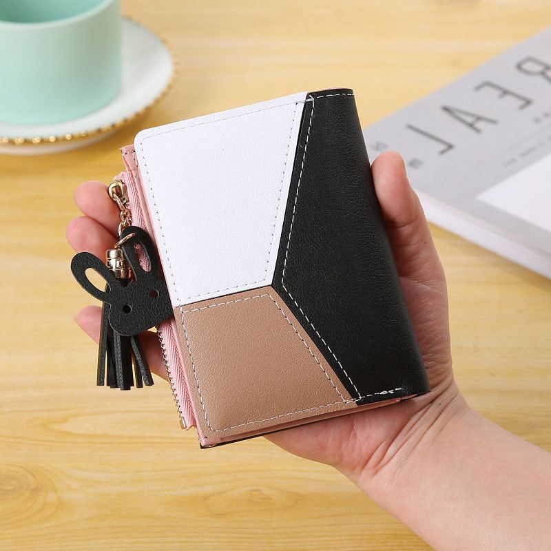 Women Wallets with Zipper Pink Phone Pocket Purse Card Holder Patchwork Women Long Wallet Bag For Women