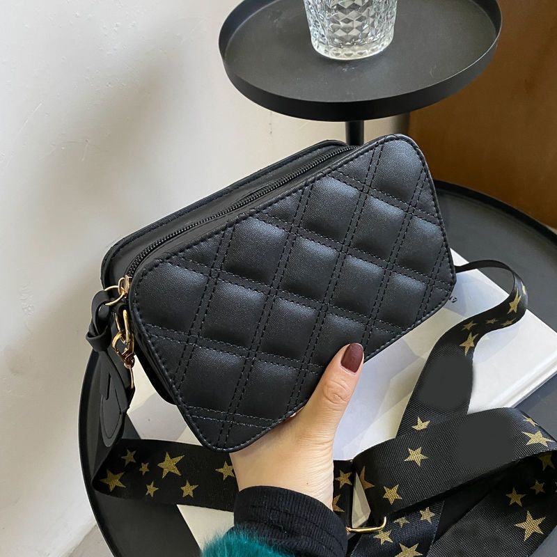 Shoulder Bag Crossbody Bags for Women Handbag Women Bag Purse Retro Fashion New Trend PU Leather All-match  Lattice(18cmX11cmX7cm,)
