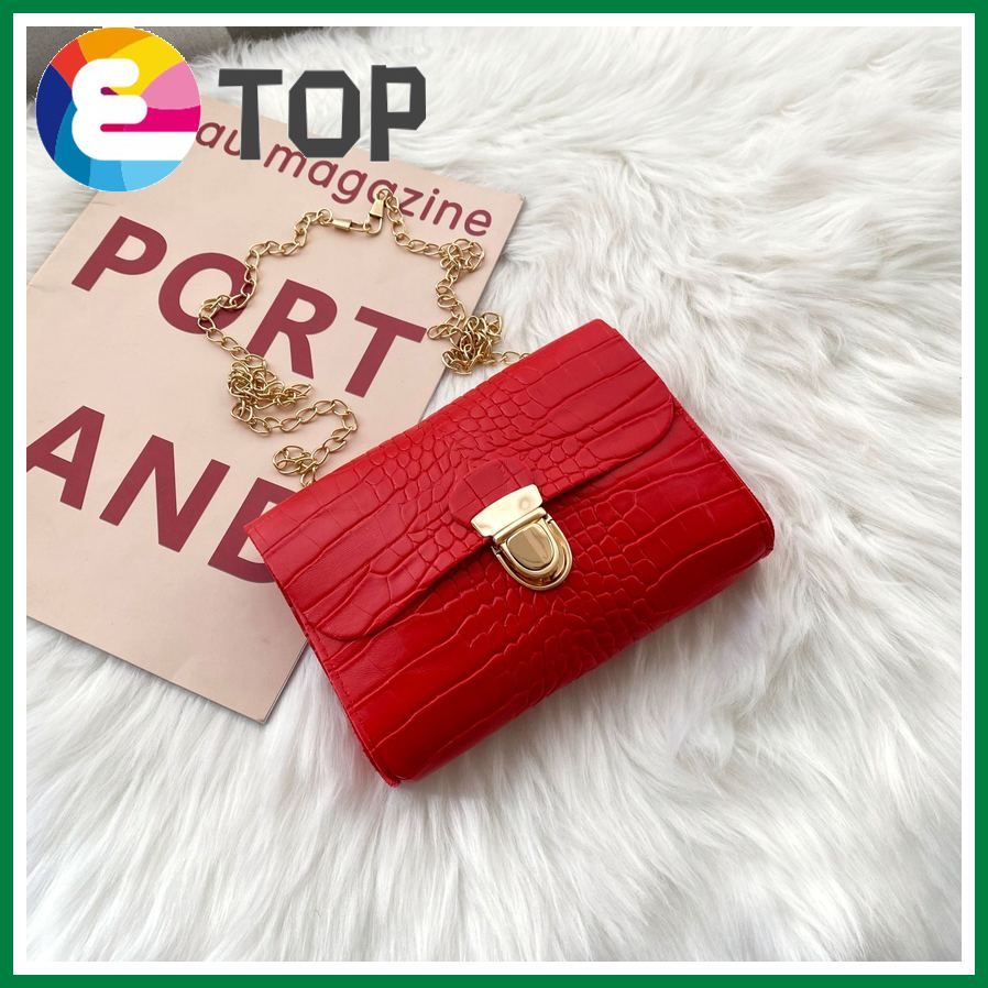 Small bag ladies Korean fashion one-shoulder chain square bag cross-body crocodile pattern lock bag