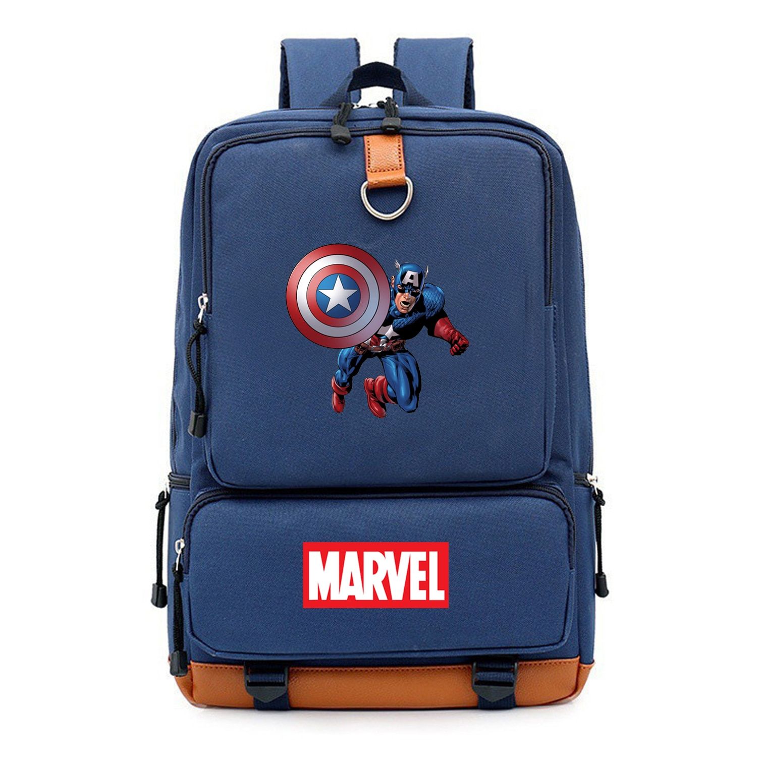 MARVEL Superhero Captain America School Bags Nylon Large Capacity Student Backpack School Bag Boy Escolar Mochila Laptop Bag