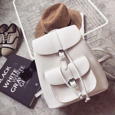Miyahouse PU Leather Backpacks Trendy Female Drawstring Travel Bags Retro School Bags Women High Quality Rucksack Mochila
