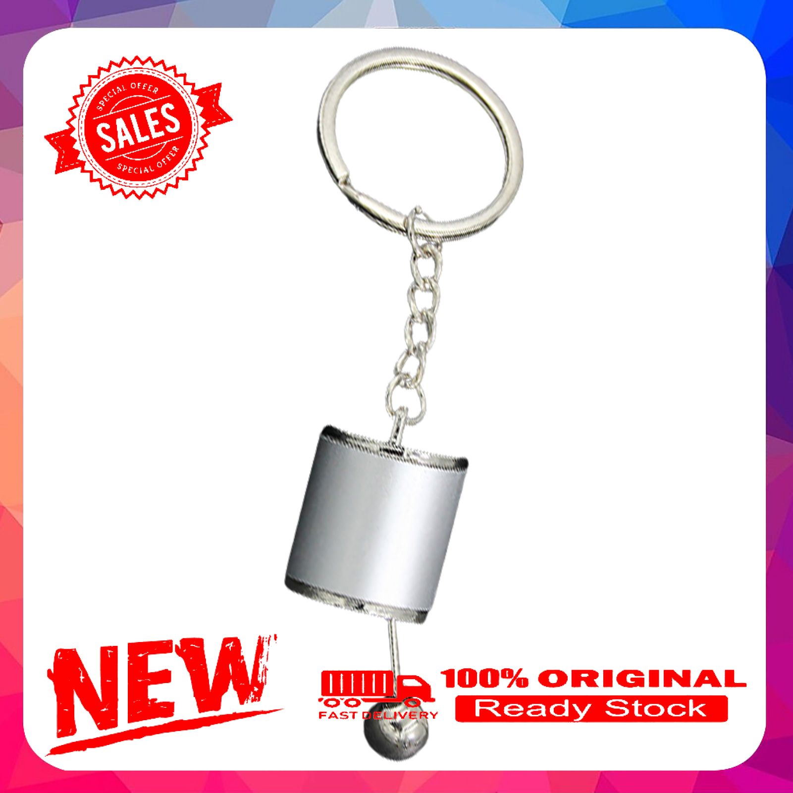 Key Holder Eye-catching Rust-proof Stainless Steel Car Gearboxes Keychain Pendant for Home