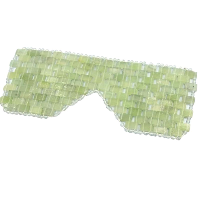 Jade Eye Mask-Made Of Natural Jade-Cooling Eye Mask Is Best for Cold Treatment-Help Reduce Eye Puffiness, Sinus, Headache, Migraine