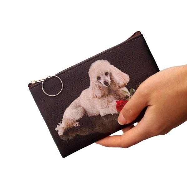 Cartoon 3D Dogs Coins purses Women mini wallet girl wallet bag ladies zipper coin purses children's pouch small Thin wallets