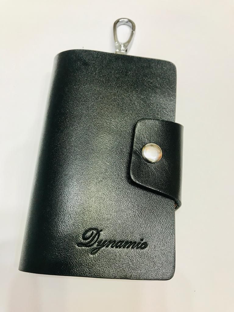 Dynamic stylish Cow Leather Key Ring Holder stylish fashionable key ring For man's Black color