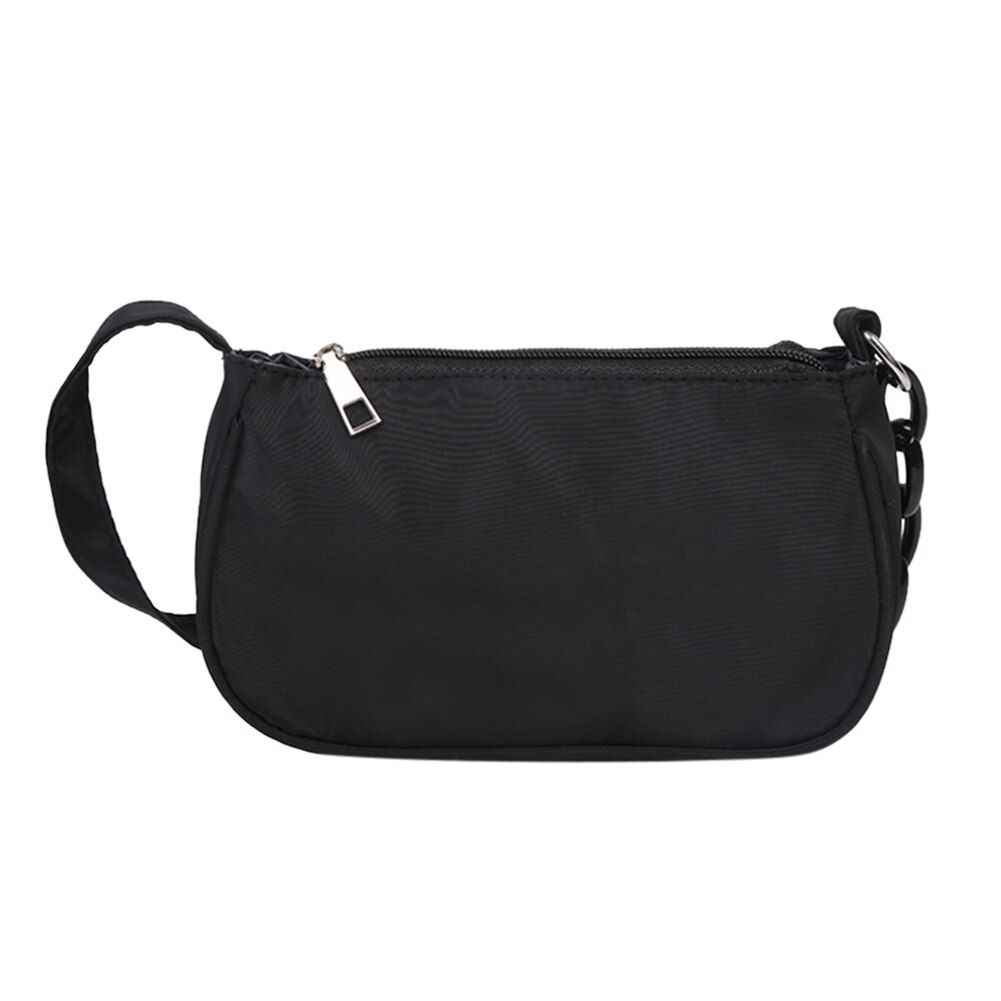 Fashion design Nylon Women Baguette Handbags Simple Ladies Chain Small Armpit Shoulder Bags Solid Color Girls Daily Clutch Purse