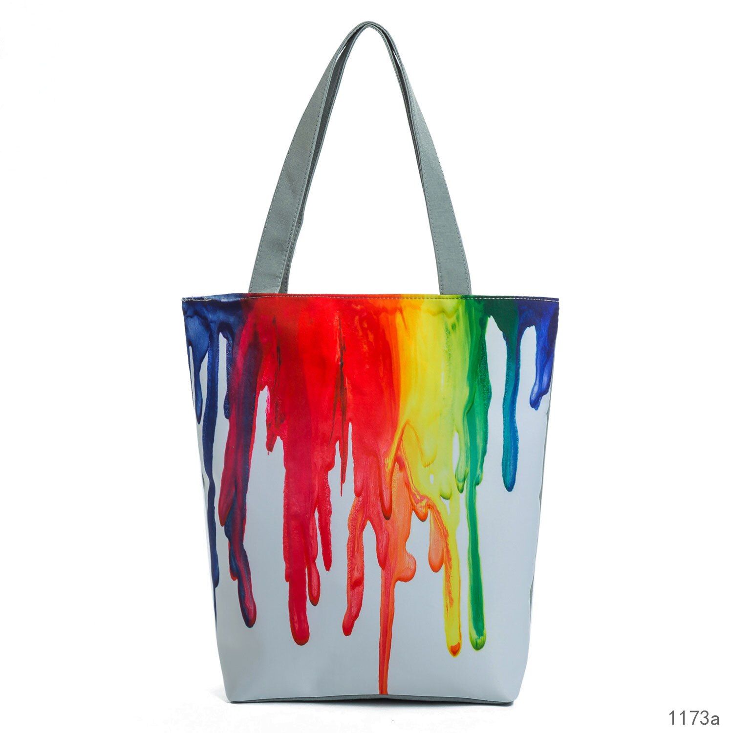 Miyahouse Casual Colorful Painting Design Shoudler Bag For Female Soft Canvas Material Summer Beach Bag Lady Tote Handbag