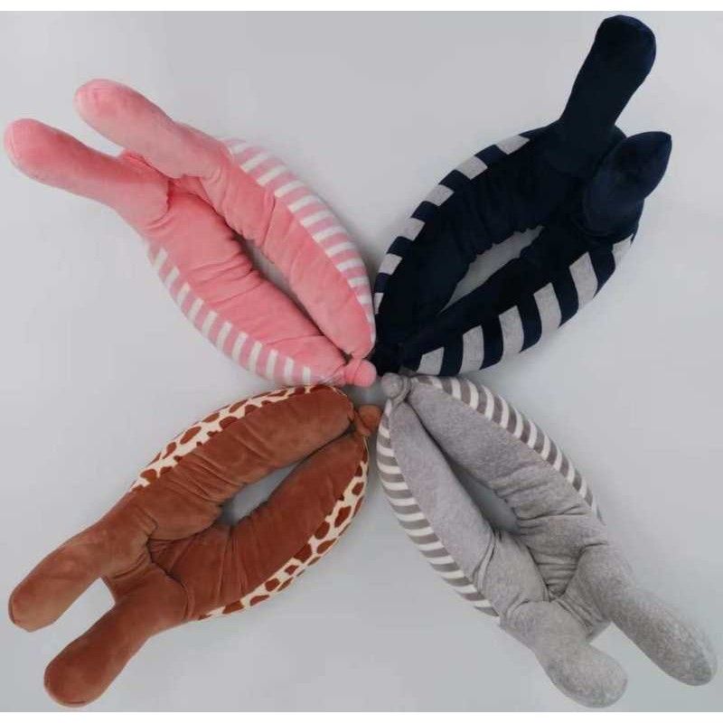 Soft fabric neck pillow #bunny ears