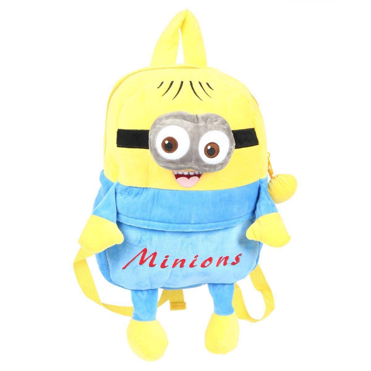Yellow And Sky Blue Polyester School Bag For Girls