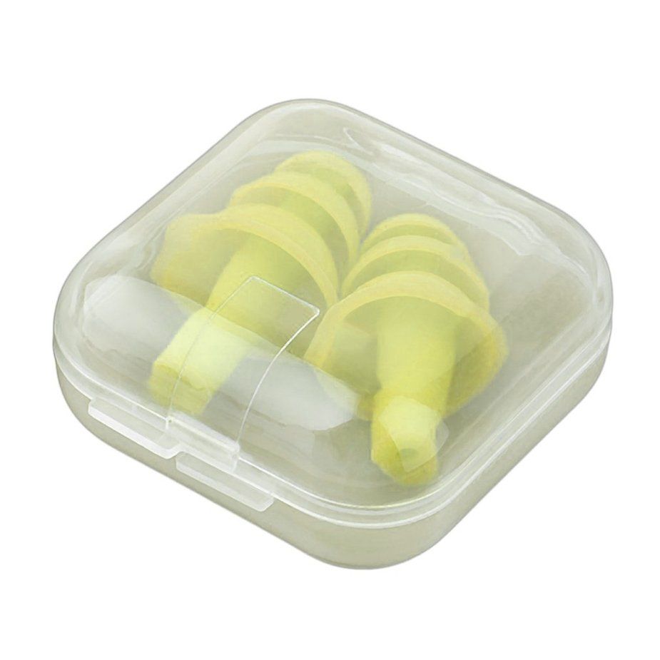 A Pair Silicone Ear Plugs Anti Noise Snore Earplugs Noise Reduction For Study