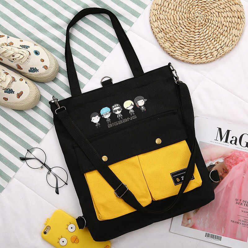Women Backpack 2019 New Fashion Cartoon Printing Female Cute Canvas Shoulder Bags Soft Girls Student Backpacks School Bags