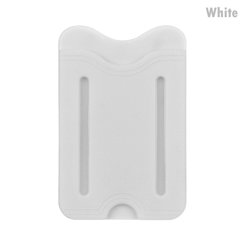 Soft Silicone Elastic Card Holder Self-Adhesive Cards Pocket Cell Phone Back Sticker Card Wallet Case Universal Cash Cover