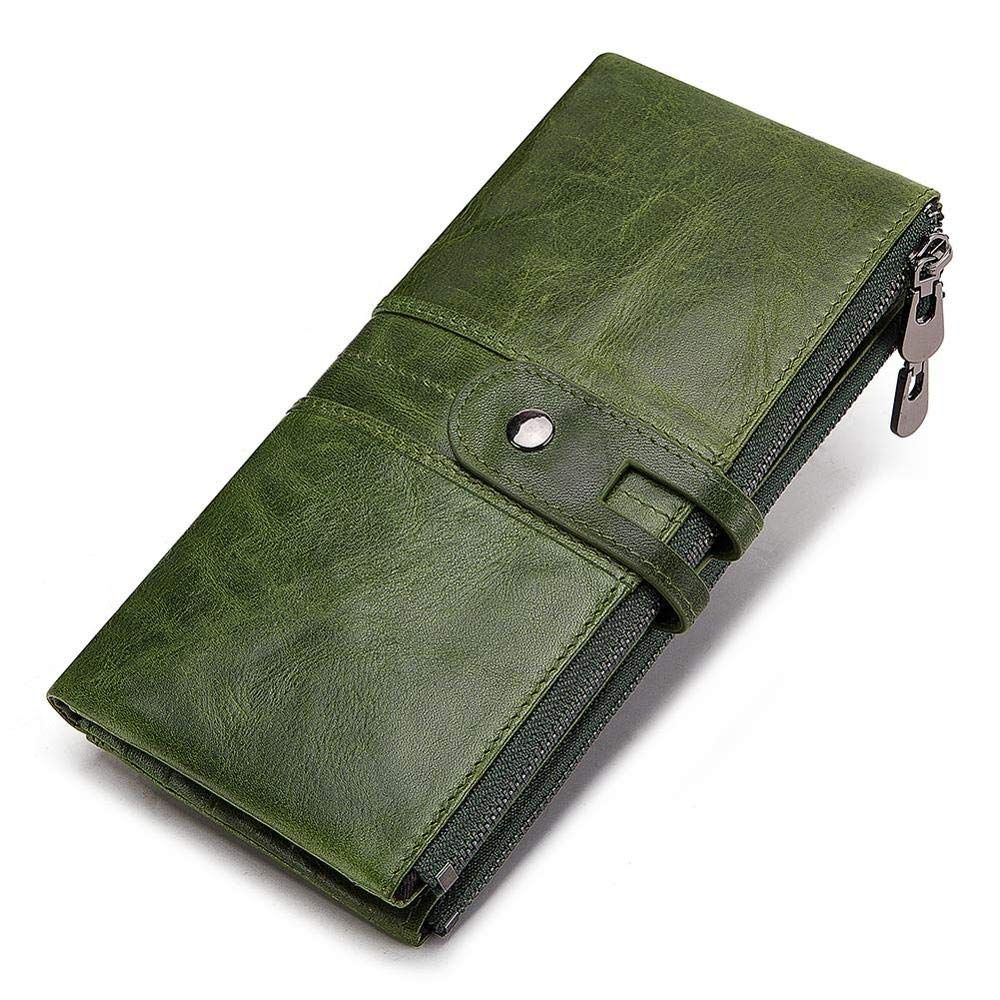 Kavis Leather Men Wallet Male Coin Purse Hasp Portomonee Clutch Money Bag Handy Card Holder Long Wallet For Boys - Wallet