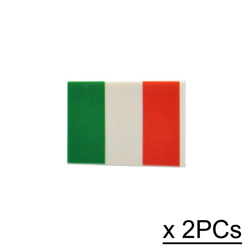 Custom Printed Tile 2x3  Building Blocks  National Flags Europe EU USA UK MOC Brick Construction Toys