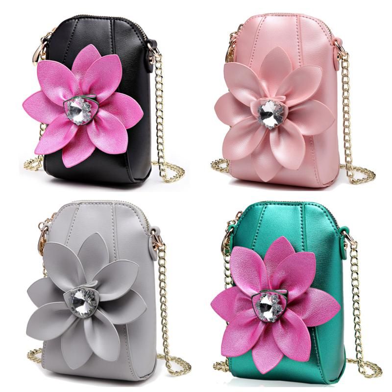 good looking Fashion Lady PU Leather Elegant Flower Handbag Phone Wallet Purse for Woman Chritsmas New Year Birthday Gift