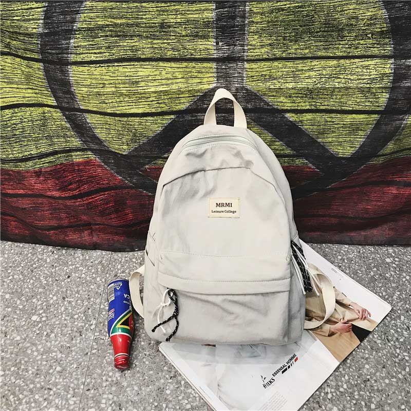DCIMOR Solid color Women backpack Retro Fashion Waterproof Nylon Backpack School Bags For Teenagers Mochilas Travel Backpacks