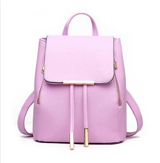 DIDA BEAR Women Backpack High Quality PU Leather Mochila Escolar School Bags For Teenagers Girls Leisure Backpacks Candy Color