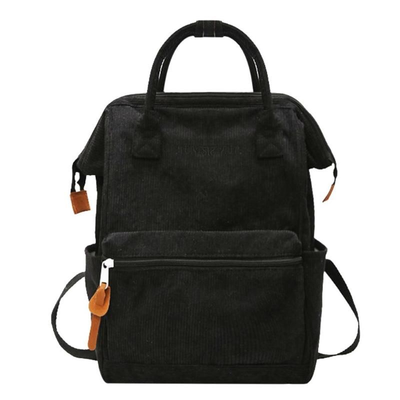 2020 Corduroy Backpacks Women School Bags For Teenager Girls Mochila Larger Capacity Casual Travel Backpacks Female Rucksack