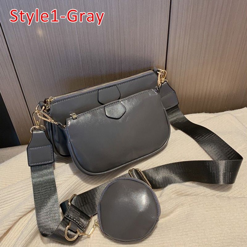 PUIMENTIUA PU Leather Shoulder Bags Messenger Bag Casual Crossbody Bags Women Handbags Totes 3 Sets Evening Clutch Purse 2021