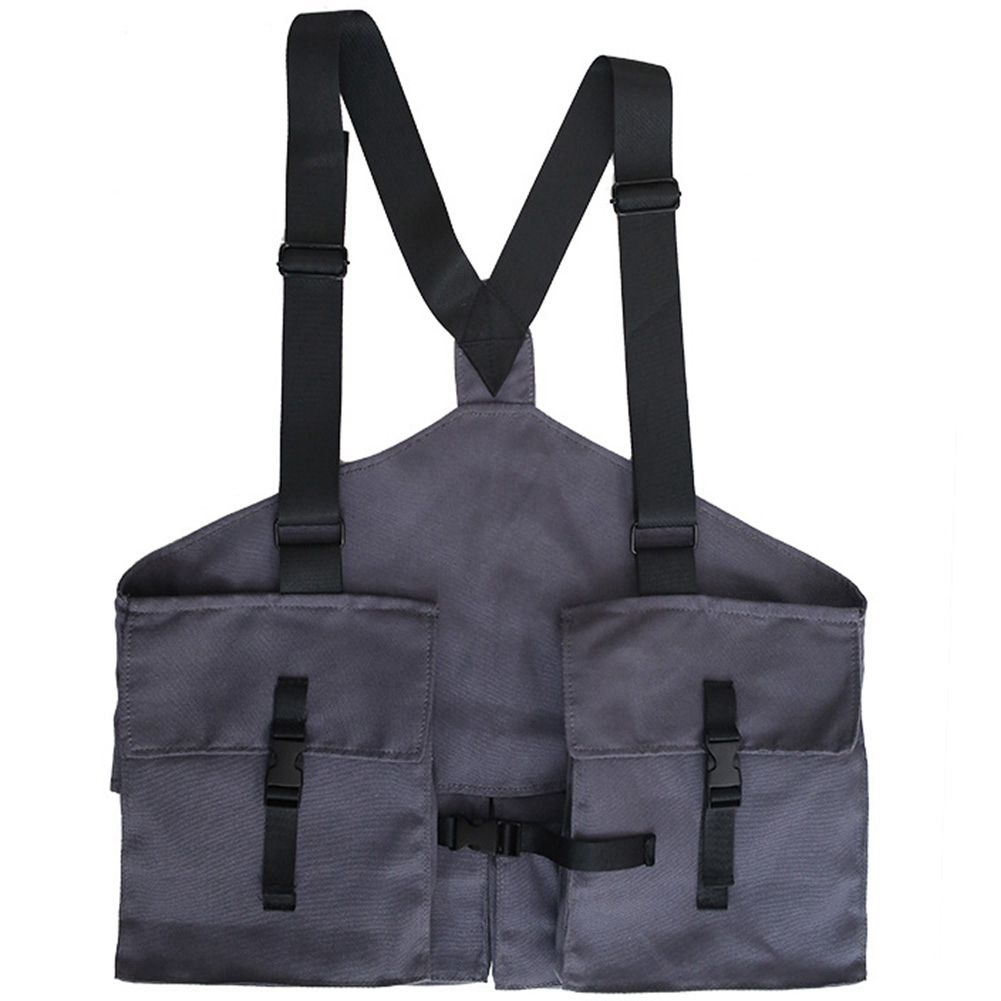 High Street Performance Wind Chest Bag Tooling Vest Bag Gray