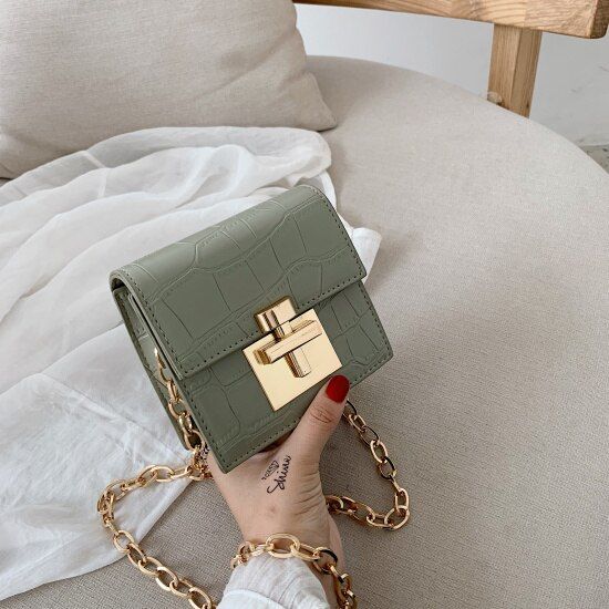 Stone Pattern MINI Crossbody Bags For Women 2020 Lock Simple Shoulder Bag Lady Lipstick Handbags and Purses