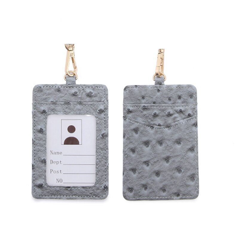Ladies Bus Card Set ID Men Work Card Holder Embossed Snake Pattern Wallet Card Bag Fashion Wroker ID Neck Wallet With Lanyard