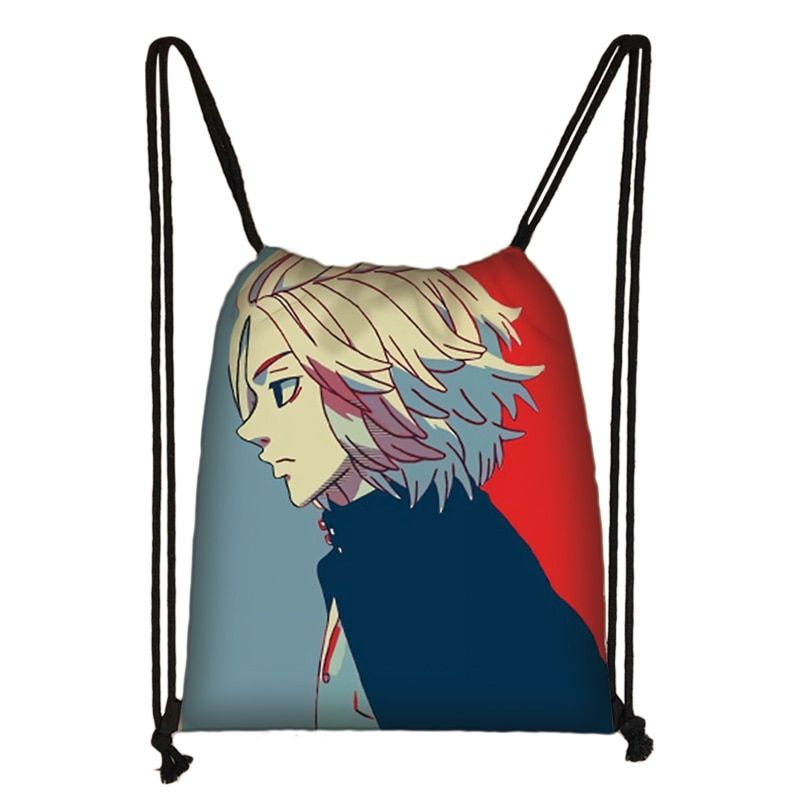 Anime Tokyo Revengers Backpack Manga Sano ManMikey Drawstring Bag Hanagaki Takemichi Women Shoulder Bags Shoes Holder Bag