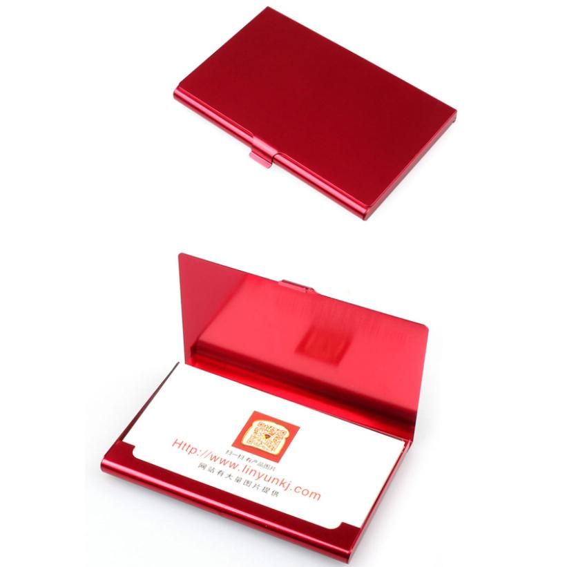 MOLAVE Card holder  Creative Aluminum Credit Business Card & ID Holders Metal Box Cover card holder wallet mar28