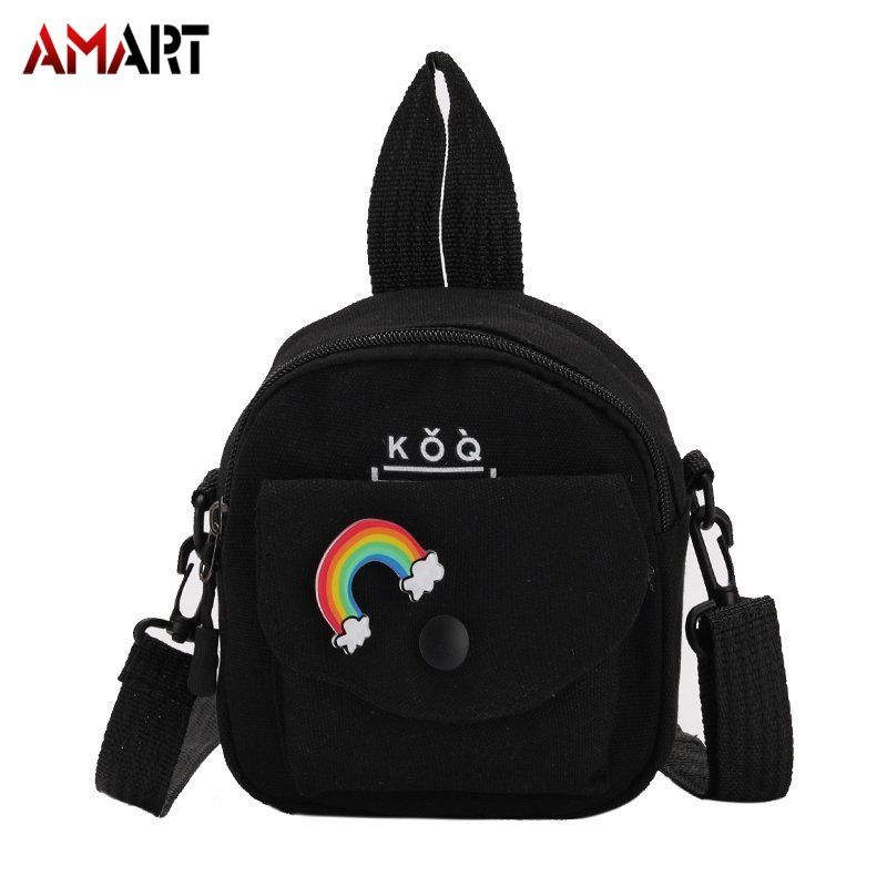 Fashionable Messenger Bag Cute Shoulder Bag Canvas Bag Wallet Canvas Women Girls Casual Messenger Wallet Shoulder Bag / Multic