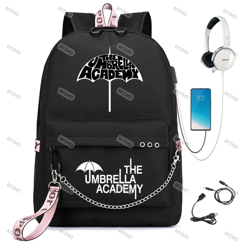 TUmbrella Academy Teenage Girls Boys Backpack Students School Bags Pattern Children's Schoolbag Mochilas Usb Charging Bookbag
