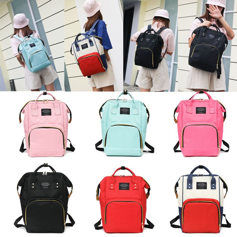 New Women Bag PU Leather Multifunctional Large Baby Diaper Backpack Changing Waterproof Bag Mommy Nappy Lovely Fashion
