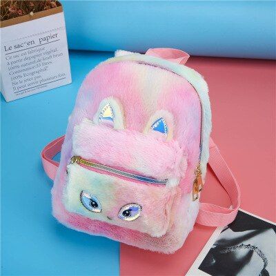 Fashion Women Girls Plush Bunny Mini Backpack Travel School Backpack Rucksack US