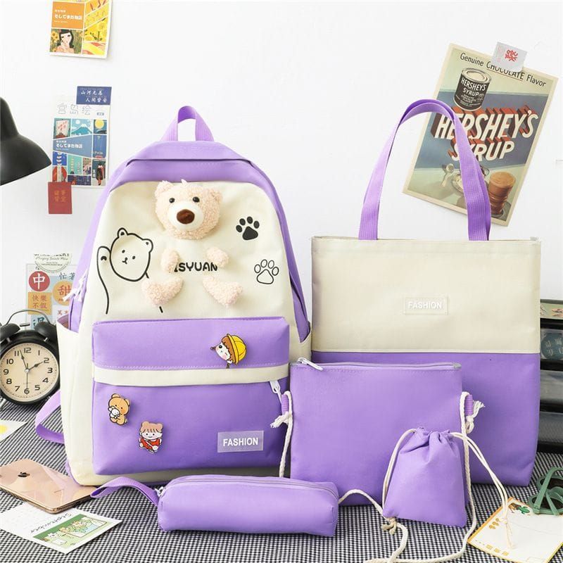 Zip It Good Chinese backpack or school bag (4 pcs set ) - SIZE 17inc/10.5 size