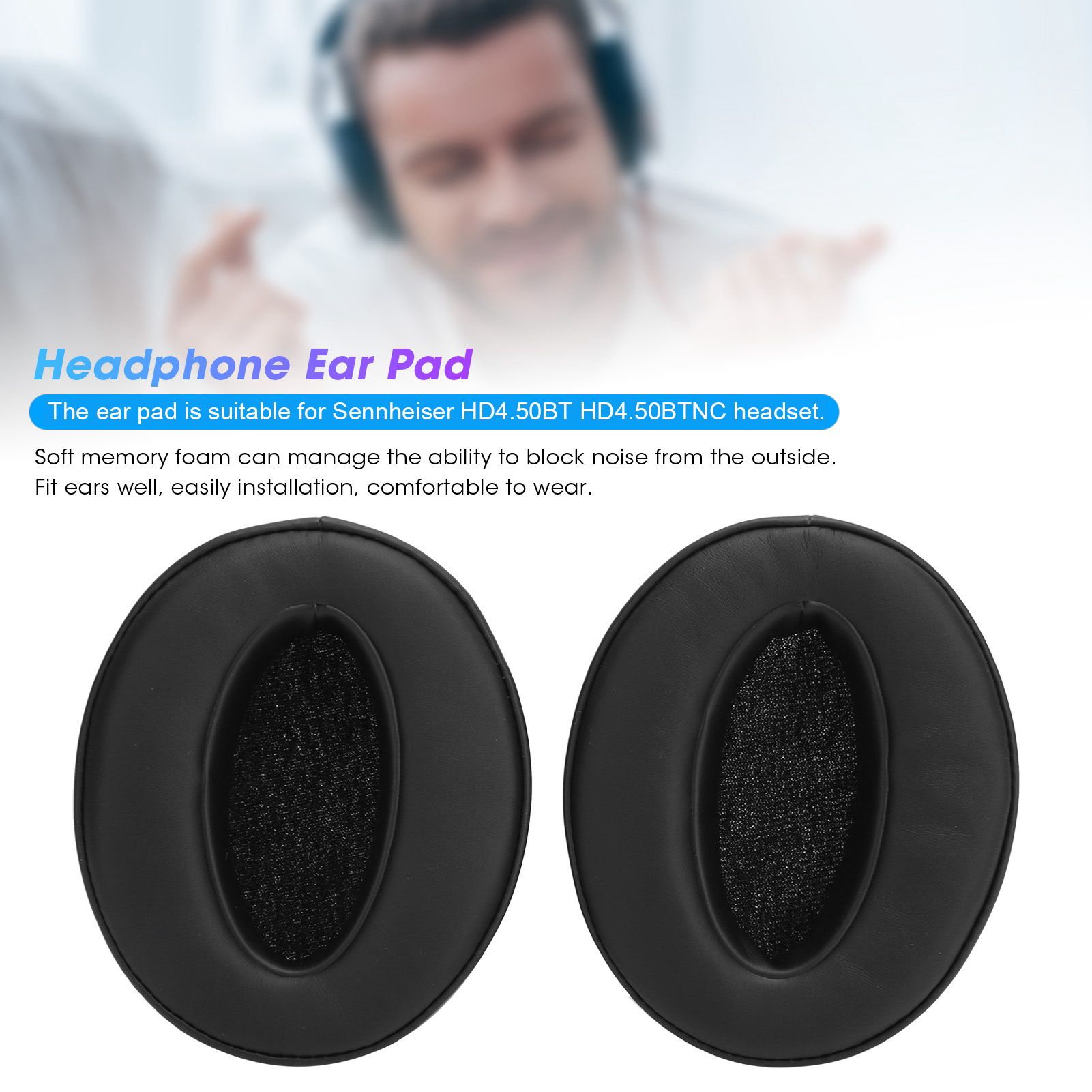 Headphone Ear Pad Block Noise Fit Ears Well For HD4.50BT HD4.50BTNC