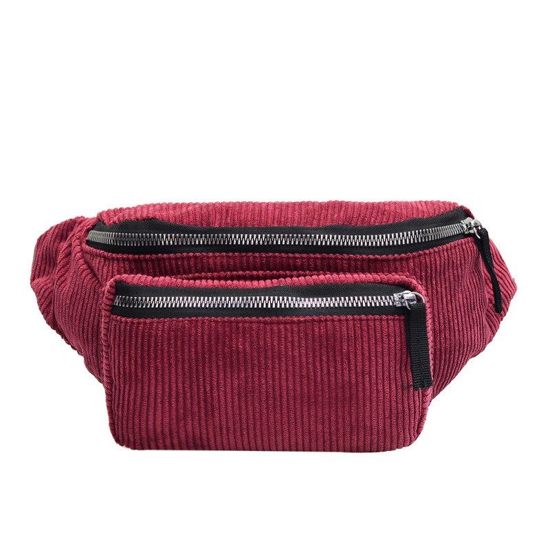 corduroy Waist Bag designer Zipper Chest Bag Sport travel Fanny Pack Girl Waist Belt Bags Fashion Phone Waist Pack for women