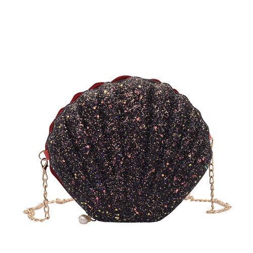 Designer Luxury Shell Bag 2021 Women Messenger Bag Fashion Paillette Crossbody Bag PC Leather Mini Shoulder Chain Purse Handbags