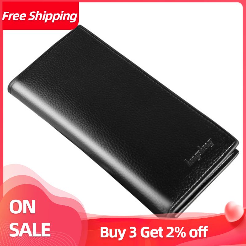 Men Business Casual Long Wallet Portable Multifunctional Purse