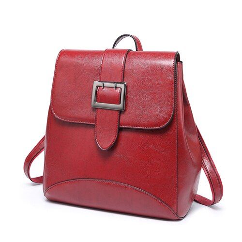 Vintage Backpack Women High Quality Travel Black Leather Backpack For School Teenagers Girls Mochila Mujer Mochilas Feminina