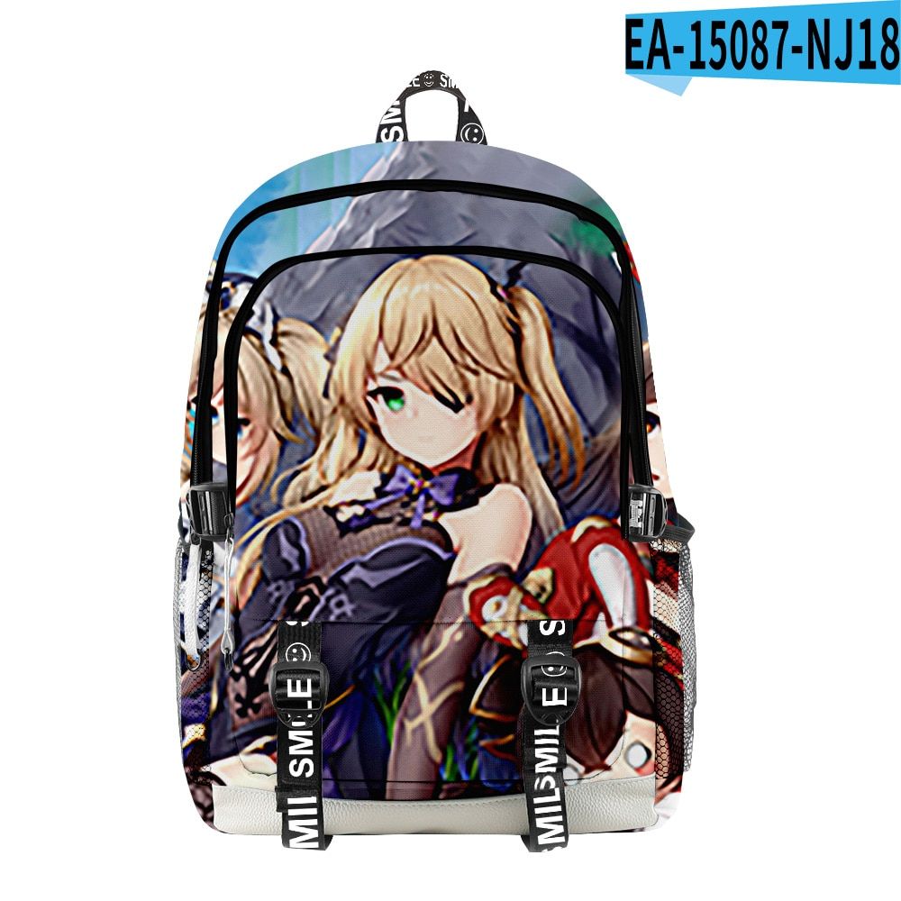 2021 Women Men Genshin Impact Backpack Travel  Backpack Teenager Boys Girls Cartoon Oxford Waterproof Schoolbag Backpack