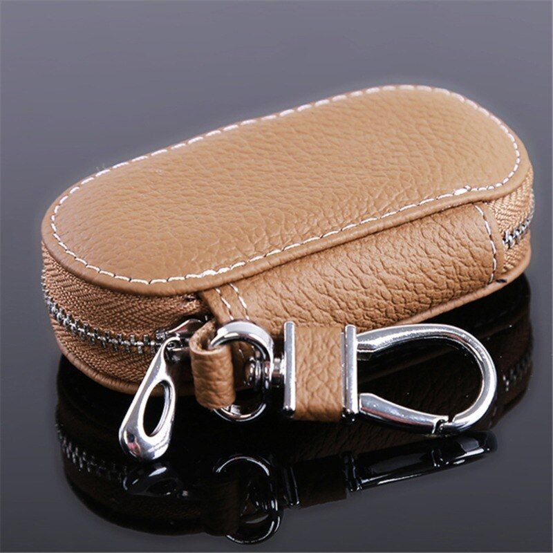 Leather Key Wallets for Men Luxury Brand Key Holder Women Men Car Key Organizer Housekeeper Zipper Key Case Bag