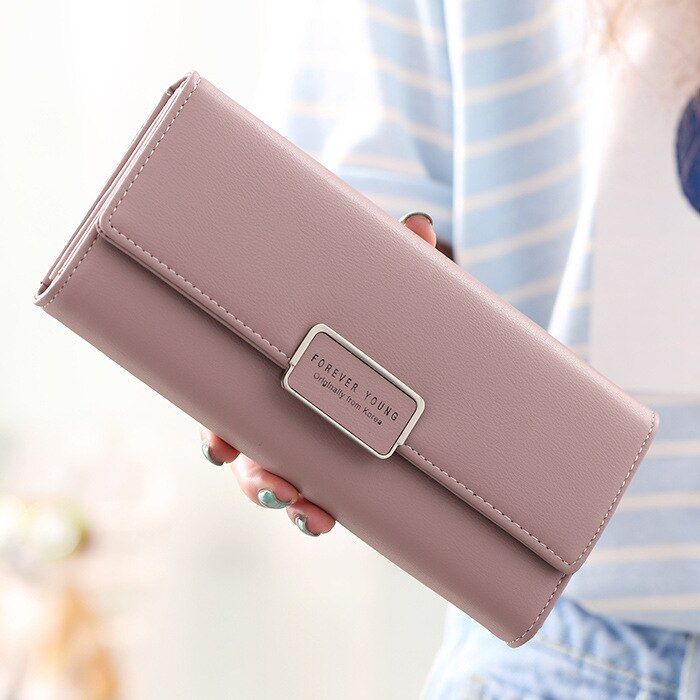aliwood High Quality 3 Fold Women's Wallet PU Leather Long Purse Clutch Coin Purse Phone Pocket Card Holder Large Capacity
