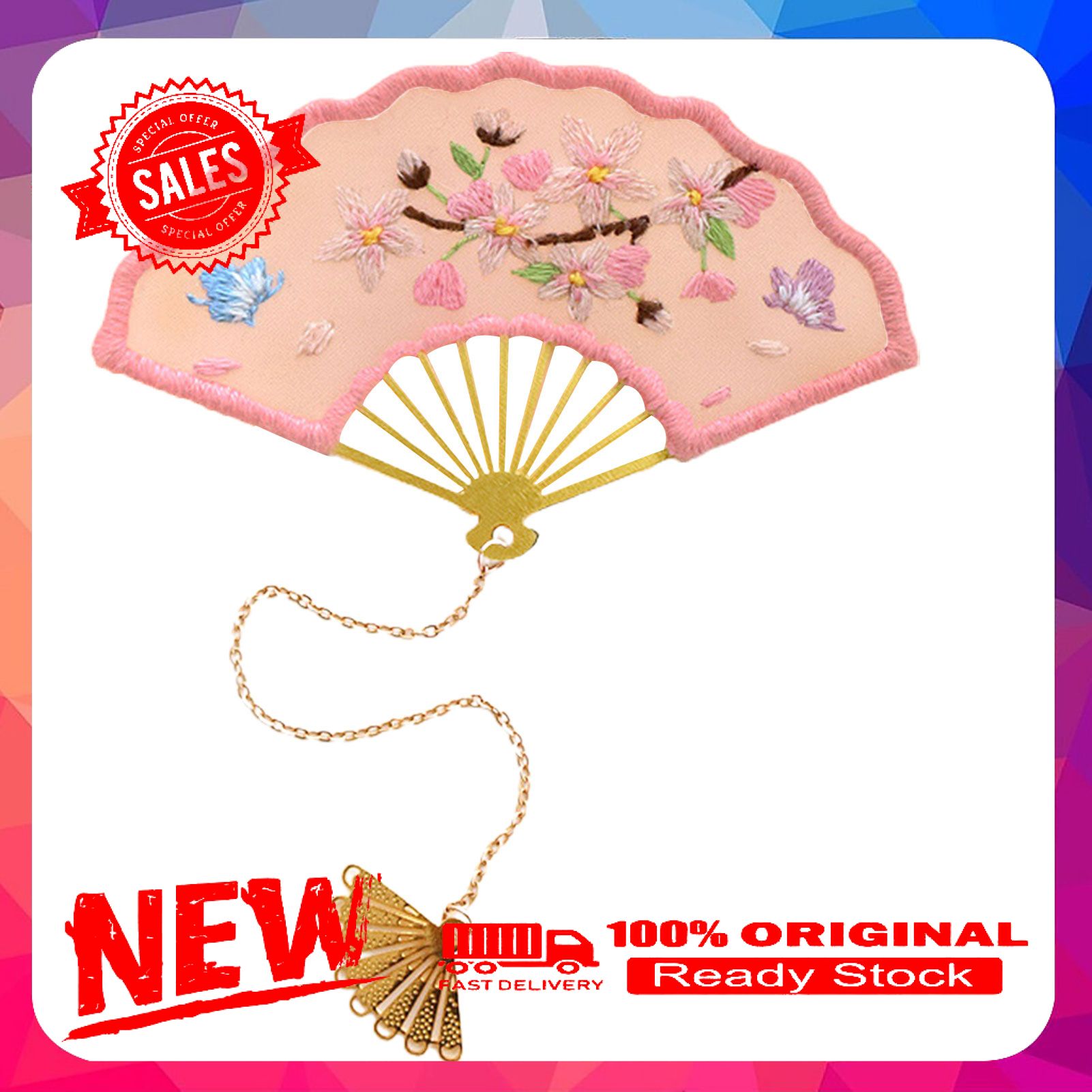Wonderful DIY Hand Embroidery Bookmark Pendant Sewing Tool for Home Car