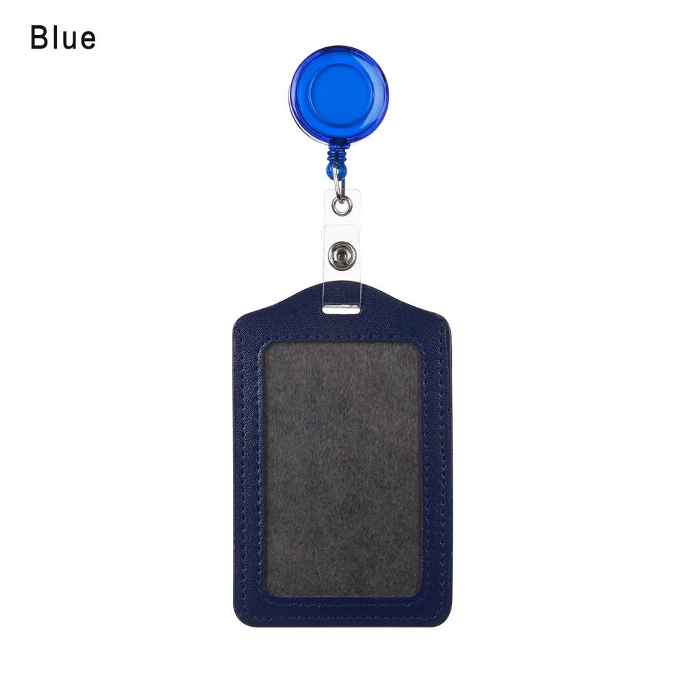 1PC Portable No Zipper Cheap ty Bank Credit Card Holders Bus Holders Identity Office Supplies Badge with Retractable Reel