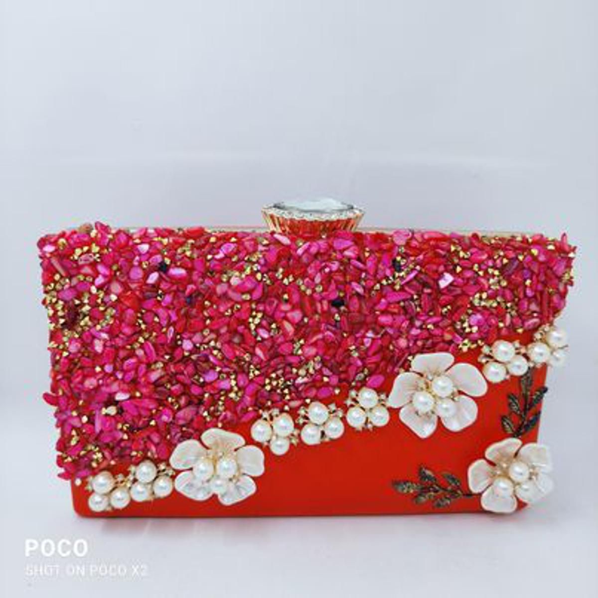 Ladies clutch hand purse women party purse girls fashionable purse wedding party metal purse for women