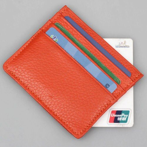 Hot Women Men Mini Leather Small Coin Card Key Ring Wallet Pouch Mini Purse