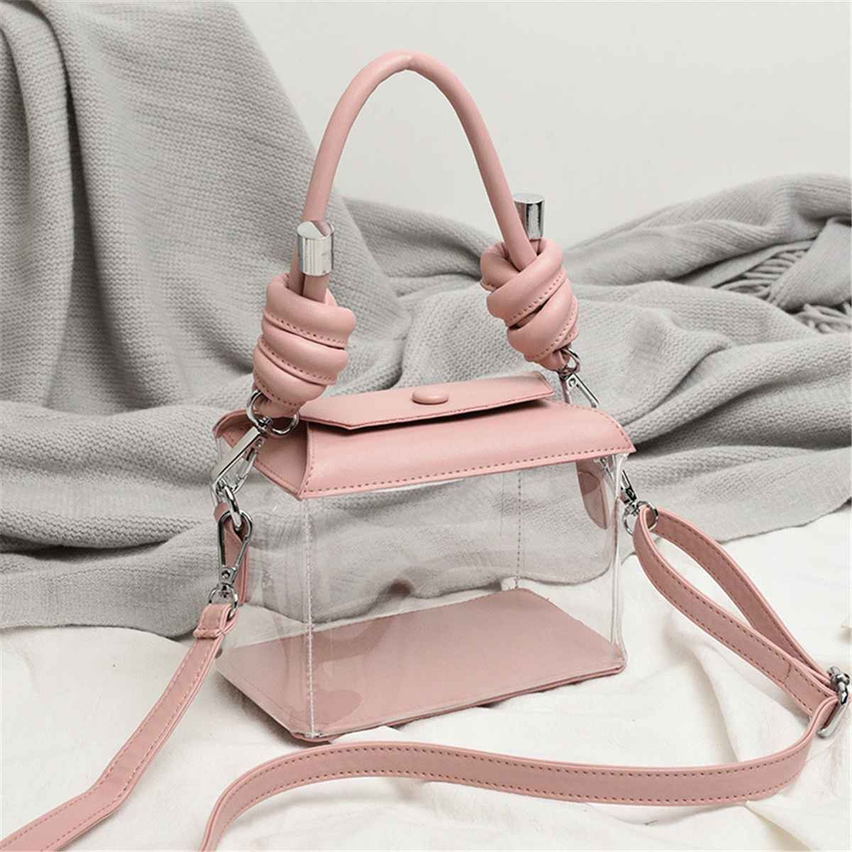 Summer Clear Transparent PVC Shoulder Bag Ladies Crossbody Bag Women Candy Jelly Bag Purse Handbag Small Bolsa Feminine