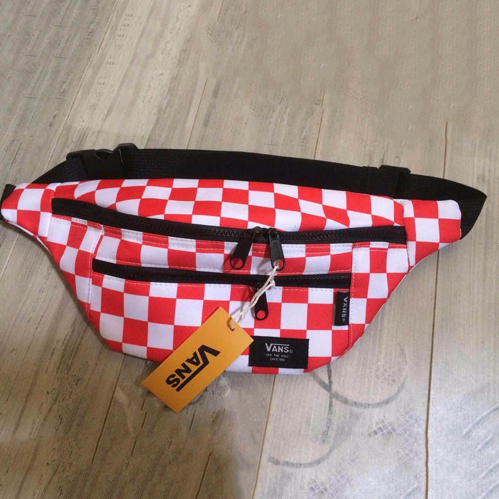 【BestGO】Bags New Trend Pockets Checkerboard Pockets Fashion Chest Bag Leisure Bag Outdoor Travel