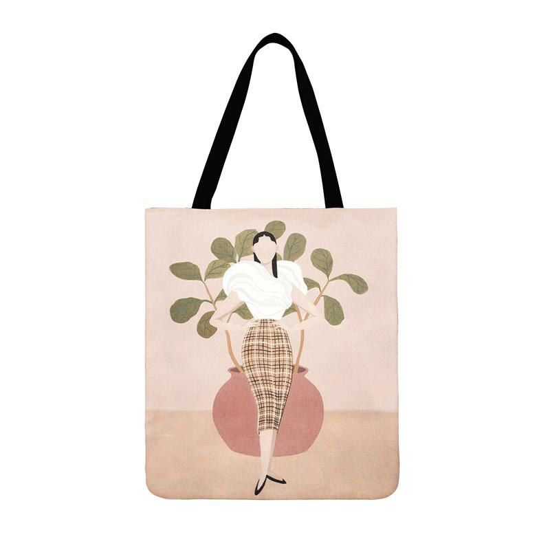 Fashion Bag Havana Art Girl Print Bag Foldable Shopping Bag Ladies Shoulder Bag For Women Casual Tote Bag Outdoor Beach Bags